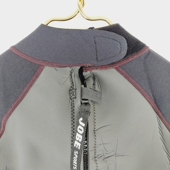 Jobe Gray and Red Kids Shorty Elastic Swim Nylon Wetsuit P776 - Picture 8 of 11